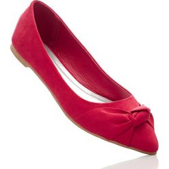 Baleriny bonprix czerwony. Czerwone baleriny bonprix, bez wzorów, bez obcasa. Za 32.99 zł.