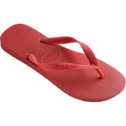 Havaianas - Japonki. Czerwone klapki Havaianas, bez wzorów, z materiału, bez obcasa. W wyprzedaży za 59.90 zł.