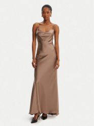 BARDOT Sukienka wieczorowa Monroe Cowl Neck Maxi 59709DB3 Brązowy Regular Fit. Brązowe sukienki Bardot, bez wzorów, z syntetyku, wizytowe, bez kołnierzyka, bez ramiączek, maxi. Za 549.99 zł.