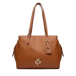 Torebka Beverly Hills Polo Club. Brązowe shopper Beverly Hills Polo Club, bez wzorów, bez dodatków. Za 229.99 zł.