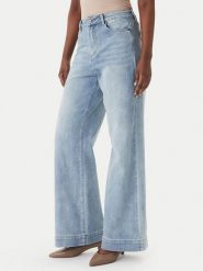 Eleh Jeansy EL112 Niebieski Wide Leg. Niebieskie jeansy Eleh, bez wzorów. Za 512.99 zł.