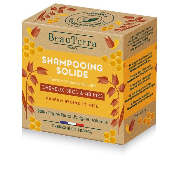 BeauTerra Szampon SOLIDE owsiano-miodowy Szampony 75 g. Szampony do włosów beauterra. Za 83.79 zł.