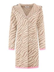Zwillingsherz Kardigan "Zebra" w kolorze beżowym rozmiar: L/XL. Brązowe kardigany Zwillingsherz, l, bez wzorów. Za 166.49 zł.