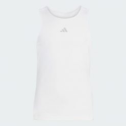 Girls Club Tennis Climacool Tank Top. Białe topy Adidas, bez wzorów, bez kołnierzyka, bez ramiączek. Za 149.00 zł.