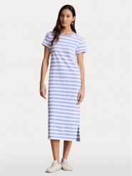 Polo Ralph Lauren Sukienka codzienna 211935608001 Niebieski Regular Fit. Niebieskie sukienki Polo Ralph Lauren, na co dzień, xs, bez wzorów, z bawełny, bez kołnierzyka, bez ramiączek, proste. Za 469.99 zł.