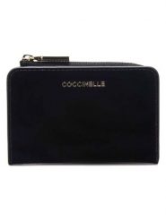 COCCINELLE Skórzane etui w kolorze czarnym na karty - 12 x 8 cm rozmiar: onesize. Czarne portfele Coccinelle, bez wzorów, z materiału. Za 271.67 zł.