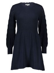 Vila Sukienka "Vilowen" w kolorze granatowym rozmiar: XS. Niebieskie sukienki Vila, xs, bez wzorów, z bawełny, bez kołnierzyka, bez ramiączek, midi. Za 130.99 zł.