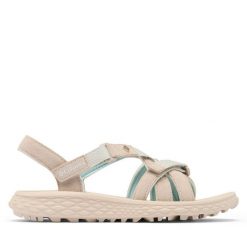 Sandały Columbia. Brązowe sandały Columbia, bez wzorów, sportowe, bez obcasa, bez zapięcia. Za 299.99 zł.