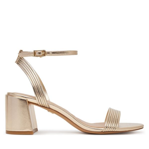 Sandały Aldo. Żółte sandały Aldo, bez wzorów, bez obcasa, na słupku, bez zapięcia. Za 309.99 zł.