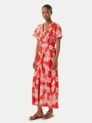 LOLA CASADEMUNT Sukienka letnia LS2616137 Czerwony jasny Regular Fit. Czerwone sukienki LOLA CASADEMUNT, na lato, s, bez wzorów, z wiskozy, bez kołnierzyka, bez ramiączek. Za 543.99 zł.