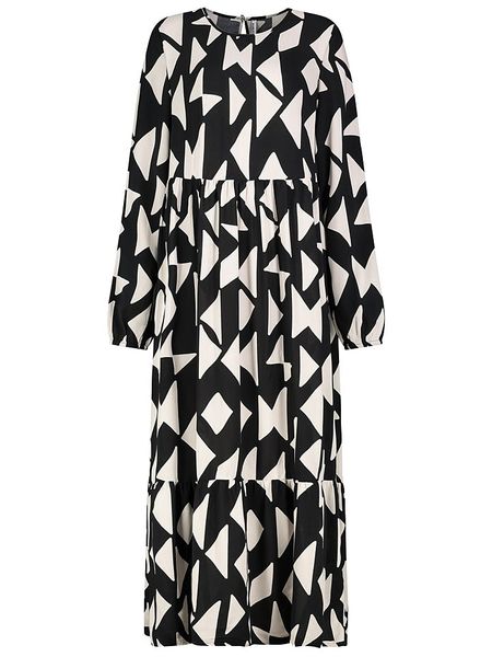 Sublevel Sukienka w kolorze czarno-kremowym rozmiar: XL. Czarne sukienki Sublevel, na imprezę, s, bez wzorów, z wiskozy, klasyczne, bez kołnierzyka, bez ramiączek, maxi. Za 113.10 zł.