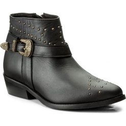 Botki L37 - Rock Wind S29 Czarny. Czarne botki L37, z aplikacjami, ze skóry, bez obcasa, na obcasie, bez zapięcia. W wyprzedaży za 399.00 zł.