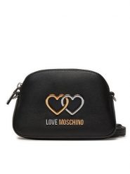 LOVE MOSCHINO Torebka JC4077PP1LL1000A Czarny. Czarne listonoszki Love Moschino, bez wzorów, ze skóry, bez dodatków. Za 819.99 zł.