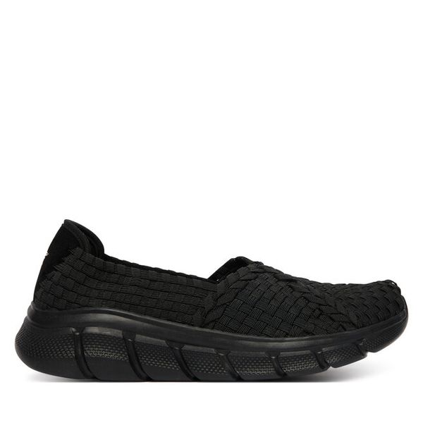 Baleriny Skechers. Czarne baleriny Skechers, bez wzorów, bez obcasa. Za 249.99 zł.