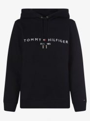 Tommy Hilfiger bluza z kapturem Kobiety Materiał dresowy niebieski, L. Niebieskie bluzy TOMMY HILFIGER, l, bez wzorów, z dresówki, z kapturem. Za 569.95 zł.