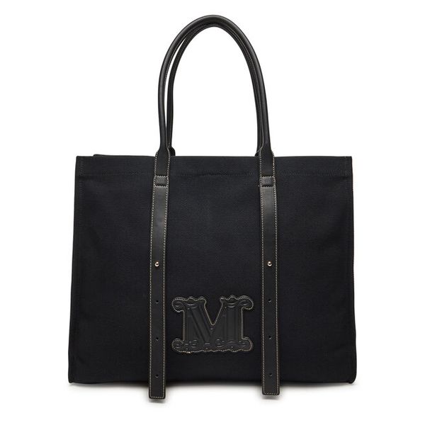 Torebka Max Mara Beachwear. Czarne shopper Max Mara Beachwear, bez wzorów, bez dodatków. Za 539.99 zł.