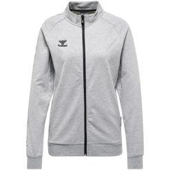 Damska bawełniana bluza dresowa zapinana na zamek Hummel Move Grid. Szare bluzy Hummel, bez wzorów, z bawełny, bez kaptura. W wyprzedaży za 255.90 zł.