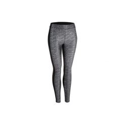 Legginsy fitness kardio damskie 120 szary melanż. Białe legginsy DOMYOS, l, bez wzorów, z elastanu. Za 64.99 zł.