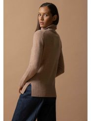 Perfect Cashmere Kaszmirowy golf "Tracy" w kolorze beżowym rozmiar: M. Brązowe golfy Perfect Cashmere, m, bez wzorów, z kaszmiru, bez ramiączek. Za 254.74 zł.