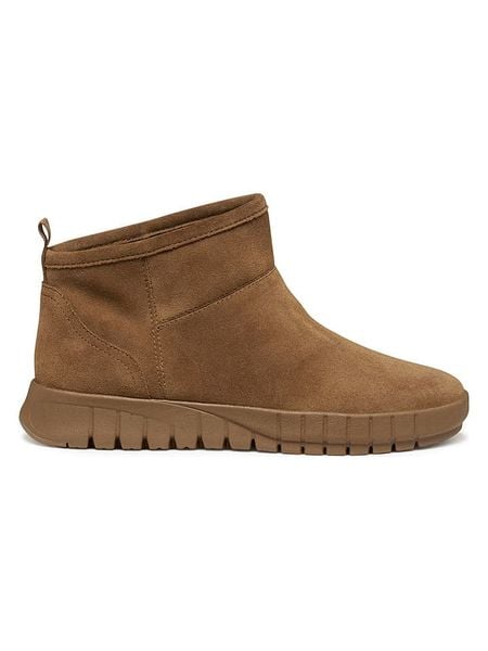 Geox Skórzane botki w kolorze karmelowym rozmiar: 38. Brązowe botki Geox, bez wzorów, bez obcasa, bez zapięcia. Za 289.95 zł.