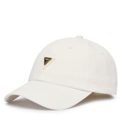 Czapka z daszkiem Guess. Białe czapki Guess, z aplikacjami. Za 139.99 zł.