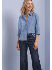 Street One Koszula w kolorze błękitnym rozmiar: 36. Niebieskie koszule Street One, bez wzorów, z bawełny, street, bez kołnierzyka, bez ramiączek. Za 169.95 zł.