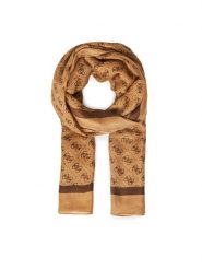 Guess Szal AW5341 POL03 Brązowy. Brązowe rękawiczki Guess, z aplikacjami, z materiału. Za 199.99 zł.