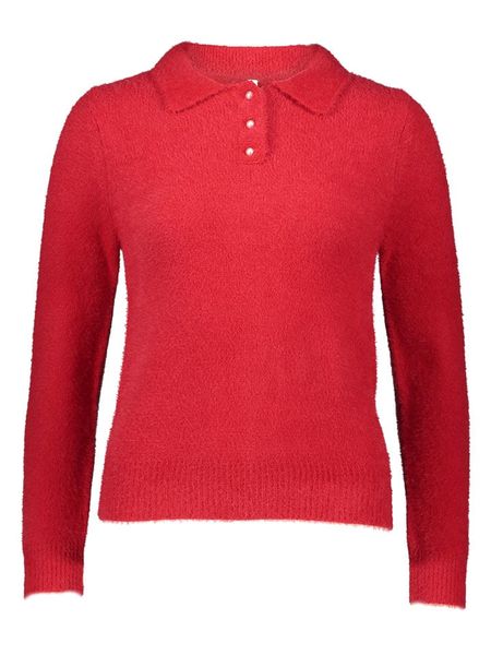ONLY Sweter "Petra" w kolorze czerwonym rozmiar: L. Czerwone swetry Only, l, bez wzorów, bez ramiączek. Za 58.00 zł.