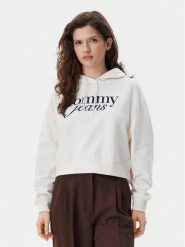 Tommy Jeans Bluza Script DW0DW20306 Beżowy Relaxed Fit. Brązowe bluzy Tommy Jeans, xxs, bez wzorów, z bawełny, bez kaptura. Za 229.99 zł.