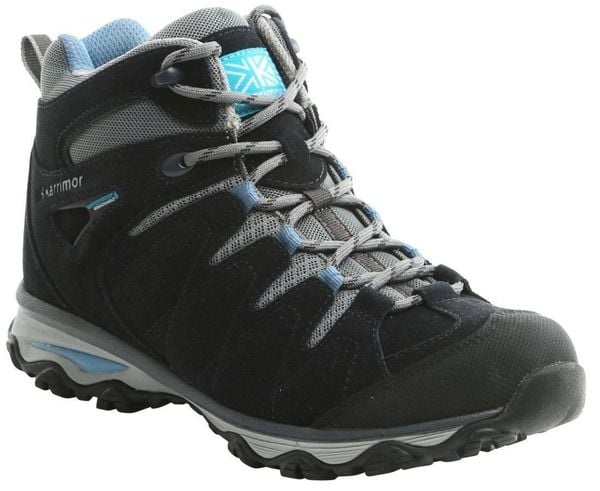 Buty turystyczne damskie Karrimor Rona Mid. Niebieskie trekkingi Karrimor, z materiału, trekkingowe. Za 269.99 zł.