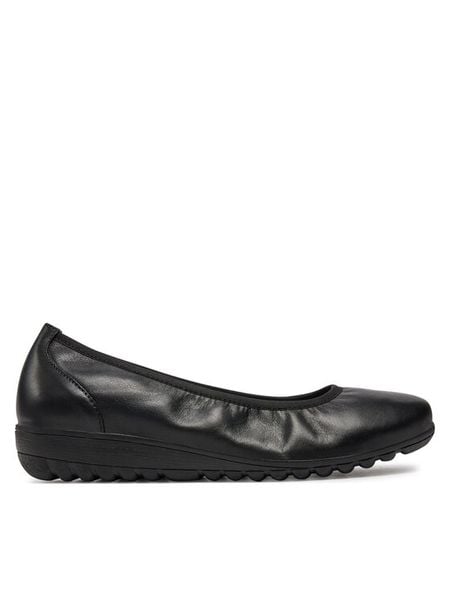 Caprice Baleriny 9-22161-42 Czarny. Czarne baleriny Caprice, bez wzorów, ze skóry, bez obcasa. Za 231.99 zł.
