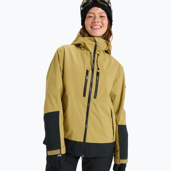 Kurtka snowboardowa damska ROXY Upwards. Czarne kurtki narciarskie Roxy, s, bez wzorów, z materiału, bez kaptura, snowboardowy. Za 829.99 zł.