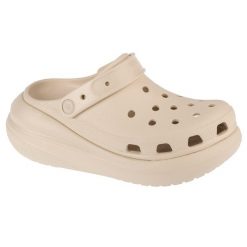 Klapki Crocs Model Classic Crush Clog Kolor Beżowy. Brązowe klapki Crocs, bez wzorów, z materiału, bez obcasa. Za 383.00 zł.