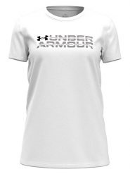 Under Armour Koszulka w kolorze białym rozmiar: L. Białe bluzki Under Armour, l, bez wzorów, bez kołnierzyka, bez ramiączek. Za 69.08 zł.