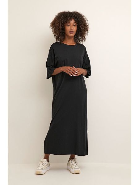Kaffe Sukienka "Edna" w kolorze czarnym rozmiar: M. Czarne sukienki Kaffe, m, bez wzorów, z bawełny, bez kołnierzyka, bez ramiączek, maxi. Za 79.03 zł.