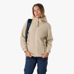 Bluza polarowa hiking damska Swedemount Lofoten Pile Jacket wodoodporna. Brązowe bluzy SWEDEMOUNT, bez wzorów, z polaru, bez kaptura. Za 399.99 zł.