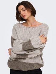 JDY Sweter w kolorze szarobrązowym rozmiar: S. Brązowe swetry JDY, s, bez wzorów, bez ramiączek. Za 129.95 zł.