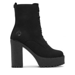 Botki Altercore. Czarne botki Altercore, bez wzorów, bez obcasa, na słupku, bez zapięcia. Za 599.99 zł.