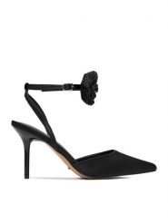 DeeZee Szpilki CEO-CD25-404-1 Czarny. Czarne szpilki DeeZee, bez wzorów, z materiału, bez obcasa, na szpilce, bez zapięcia. Za 149.99 zł.