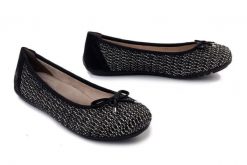 Rieker 43850-00 black combination, baleriny damskie. Czarne baleriny Rieker, bez wzorów, bez obcasa, na płaskiej podeszwie. Za 289.90 zł.