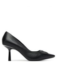 DKNY Szpilki K3588715 Czarny. Czarne szpilki DKNY, bez wzorów, ze skóry, bez obcasa, na szpilce, bez zapięcia. Za 709.99 zł.