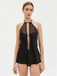 Chantelle Halka Reptilia C01NI5 Czarny Regular Fit. Czarne koszule nocne Chantelle, l, bez wzorów, z jedwabiu, bez ramiączek. Za 399.99 zł.