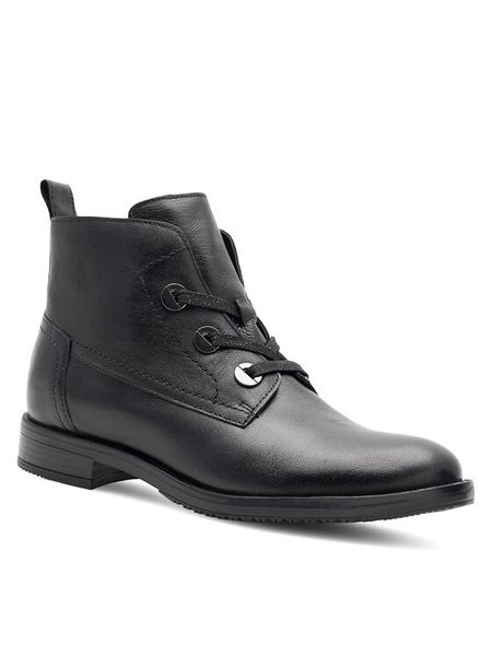 Lasocki Botki WI23-DALIA3-07 Czarny. Czarne botki Lasocki, bez wzorów, ze skóry, bez obcasa, na płaskiej podeszwie, bez zapięcia. Za 249.99 zł.