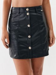 Liu Jo Spódnica z imitacji skóry MF3234 E0392 Czarny Regular Fit. Czarne spódnice Liu Jo, bez wzorów, ze skóry. Za 239.99 zł.