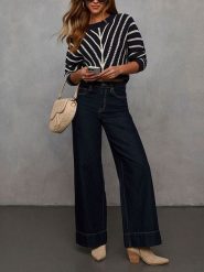 Milan Kiss Sweter w kolorze granatowym rozmiar: M. Niebieskie swetry Milan Kiss, m, bez wzorów, bez ramiączek. Za 152.99 zł.