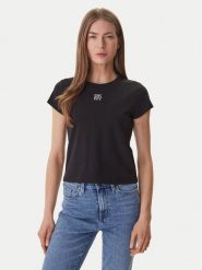 DKNY T-Shirt DJ6T1740 Czarny Regular Fit. Czarne t-shirty DKNY, m, bez wzorów, z bawełny, bez kołnierzyka, bez ramiączek. Za 179.99 zł.