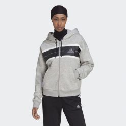 Bluza z kapturem adidas z kolorowymi paskami. Białe bluzy Adidas, s, bez wzorów, z bawełny, z kapturem. Za 310.40 zł.