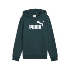 Młodzieżowa polarowa bluza z kapturem ESS z logo No. 1 PUMA. Zielona bluzy sportowe Puma, m, bez wzorów, z dżerseju, z kapturem. Za 159.00 zł.
