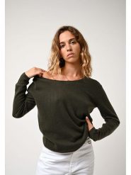 AUTHENTIC CASHMERE Kaszmirowy sweter "Lanfon" w kolorze khaki rozmiar: XXL. Brązowe swetry AUTHENTIC CASHMERE, xxl, bez wzorów, z kaszmiru, bez ramiączek. Za 347.99 zł.