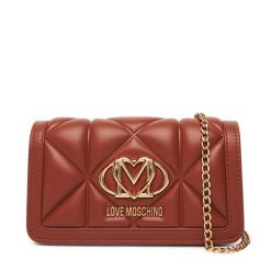 Duży Portfel Damski LOVE MOSCHINO. Brązowe portfele Love Moschino, bez wzorów. Za 709.99 zł.